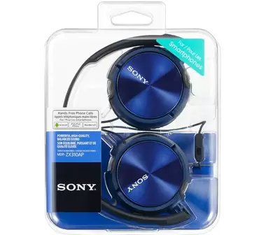 SONY MDR-ZX310AP НАУШНИКИ НАКЛАДНЫЕ, СИНИЕ купить в официальном интернет-магазине Sony в Москве