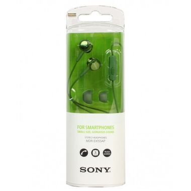 SONY MDR-EX155AP НАУШНИКИ ВНУТРИКАНАЛЬНЫЕ, ЗЕЛЁНЫЕ купить в официальном интернет-магазине Sony в Москве