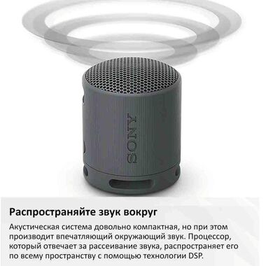 SONY SRS-XB100 БЕСПРОВОДНАЯ КОЛОНКА 10 ВТ, СЕРАЯ купить в официальном интернет-магазине Sony в Москве
