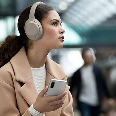 SONY WH-1000XM4 НАКЛАДНЫЕ НАУШНИКИ, СЕРЕБРИСТЫЕ купить в официальном интернет-магазине Sony в Москве
