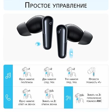 SOUNDCORE LIBERTY 4 PRO НАУШНИКИ TWS, ЧЁРНЫЙ МАТОВЫЙ купить в официальном интернет-магазине Sony в Москве