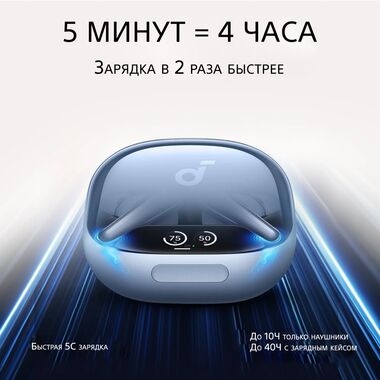 SOUNDCORE LIBERTY 4 PRO НАУШНИКИ TWS, ГОЛУБОЙ МАТОВЫЙ купить в официальном интернет-магазине Sony в Москве