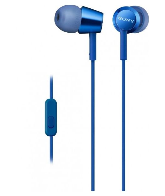 SONY MDR-EX155AP НАУШНИКИ ВНУТРИКАНАЛЬНЫЕ, СИНИЕ купить в официальном интернет-магазине Sony в Москве