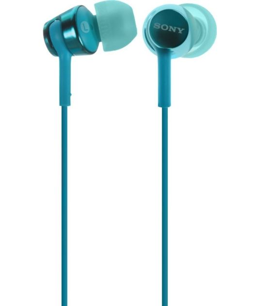 SONY MDR-EX155AP НАУШНИКИ ВНУТРИКАНАЛЬНЫЕ, ГОЛУБЫЕ купить в официальном интернет-магазине Sony в Москве