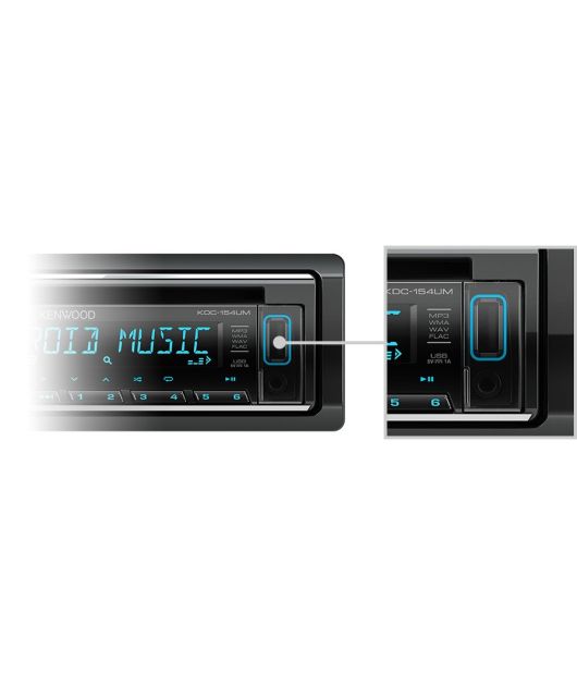 KENWOOD KDC-154UM АВТОМАГНИТОЛА купить в официальном интернет-магазине Sony в Москве