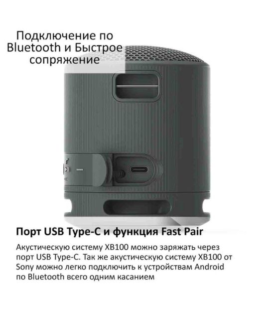 SONY SRS-XB100 БЕСПРОВОДНАЯ КОЛОНКА 10 ВТ, ГОЛУБАЯ купить в официальном интернет-магазине Sony в Москве
