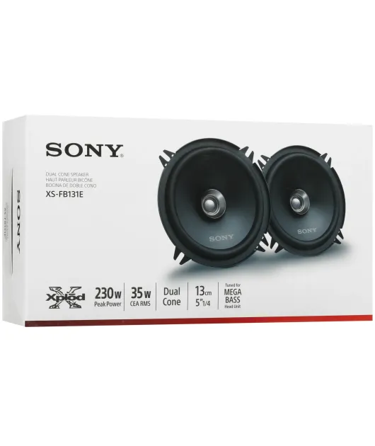 SONY XS-FB131E ДВУКОНУСНАЯ ПОЛНОЧАСТОТНАЯ 13 СМ купить в официальном интернет-магазине Sony в Москве