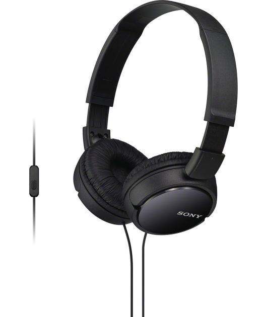 SONY MDR-ZX110AP НАУШНИКИ НАКЛАДНЫЕ, ЧЁРНЫЕ купить в официальном интернет-магазине Sony в Москве