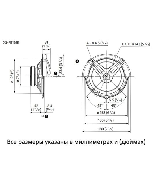 SONY XS-FB161E ДВУКОНУСНАЯ ПОЛНОЧАСТОТНАЯ 16 СМ купить в официальном интернет-магазине Sony в Москве