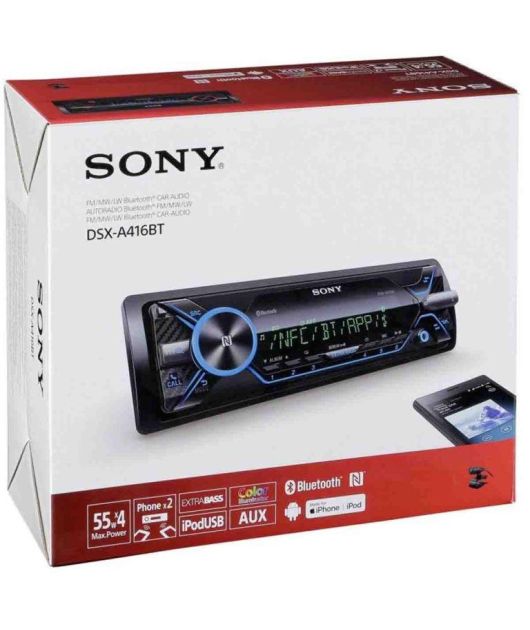 SONY DSX-A416BT АВТОМАГНИТОЛА C BLUETOOTH И USB купить в официальном интернет-магазине Sony в Москве