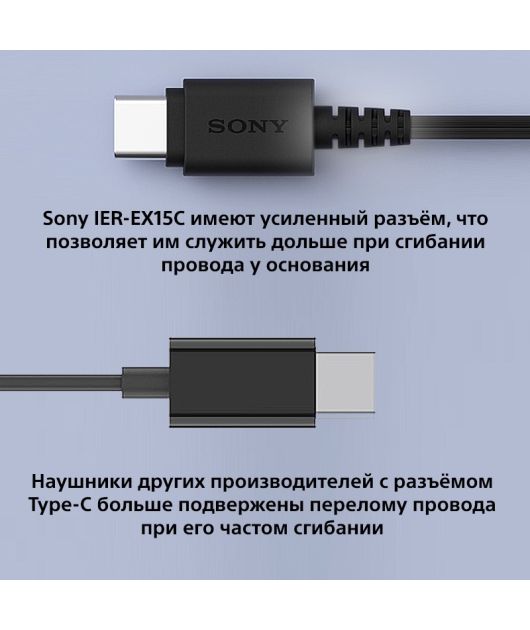 SONY IER-EX15C НАУШНИКИ С USB TYPE-C, СИНИЕ купить в официальном интернет-магазине Sony в Москве