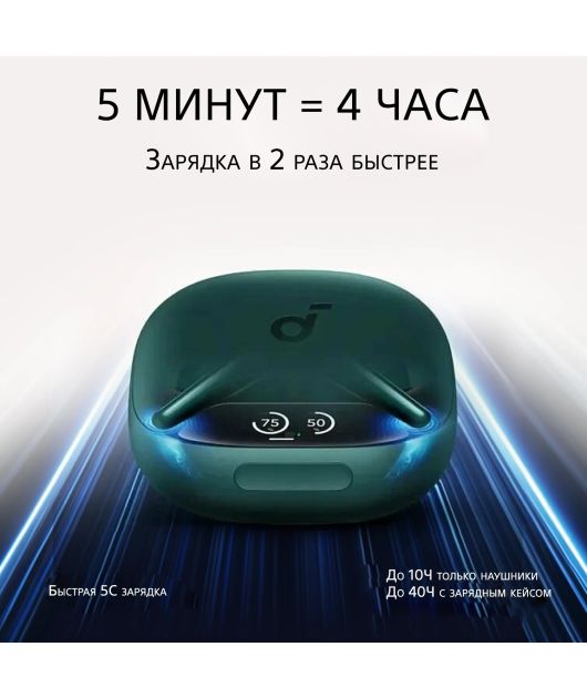 SOUNDCORE LIBERTY 4 PRO НАУШНИКИ TWS, ЗЕЛЁНЫЙ МАТОВЫЙ купить в официальном интернет-магазине Sony в Москве