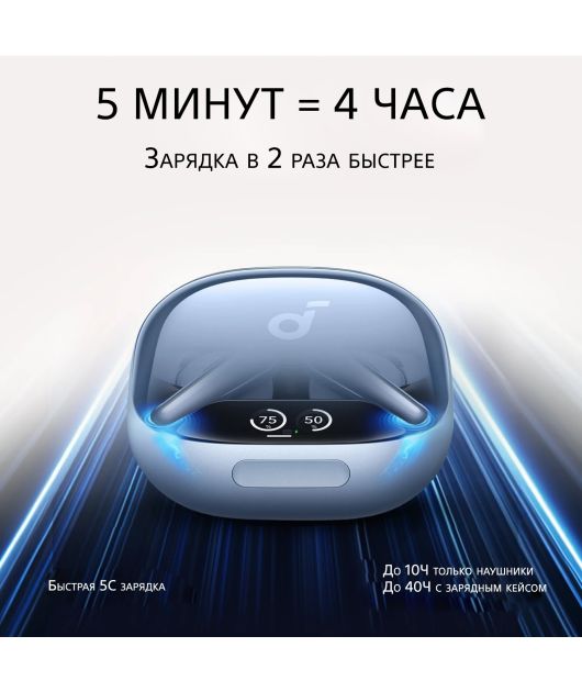 SOUNDCORE LIBERTY 4 PRO НАУШНИКИ TWS, ГОЛУБОЙ МАТОВЫЙ купить в официальном интернет-магазине Sony в Москве