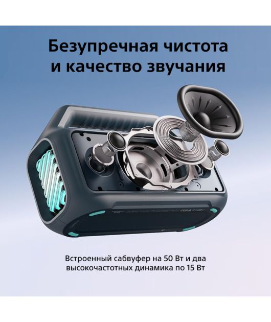SOUNDCORE BOOM 2 ПОРТАТИВНАЯ КОЛОНКА 80 ВТ, СИНЯЯ купить в официальном интернет-магазине Sony в Москве