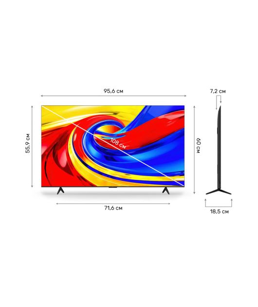 TCL 43P7L ТЕЛЕВИЗОР 4K UHD QLED, РОССИЯ купить в официальном интернет-магазине Sony в Москве