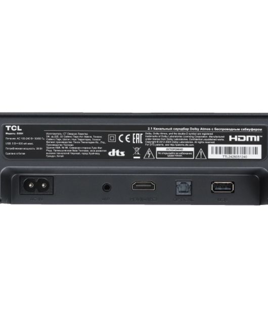 TCL S55H САУНДБАР 2.1, 220 ВТ С BLUETOOTH И HDMI купить в официальном интернет-магазине Sony в Москве