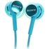 SONY MDR-EX155AP НАУШНИКИ ВНУТРИКАНАЛЬНЫЕ, ГОЛУБЫЕ купить в официальном интернет-магазине Sony в Москве
